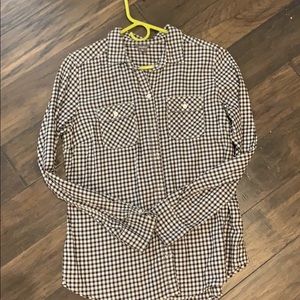 Eddie Bauer black & white flannel